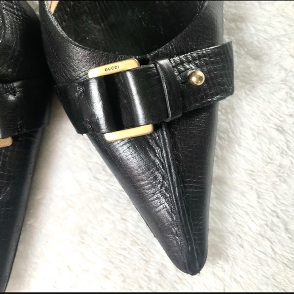 GUCCI Black Open-back Heels - Picture 8 of 12